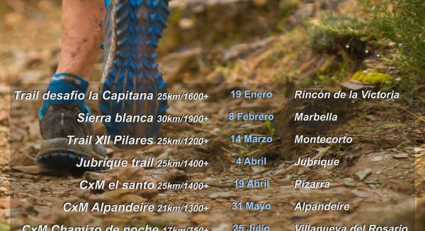La V Copa Provincial de Trail de la Diputación de Málaga arranca el domingo en Rincón de la Victoria