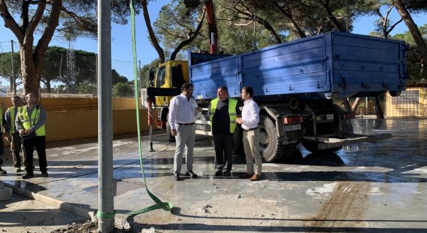 Marbella acomete obras de mejora y ampliación en las pistas de baloncesto del complejo deportivo de Santa María de Las Chapas