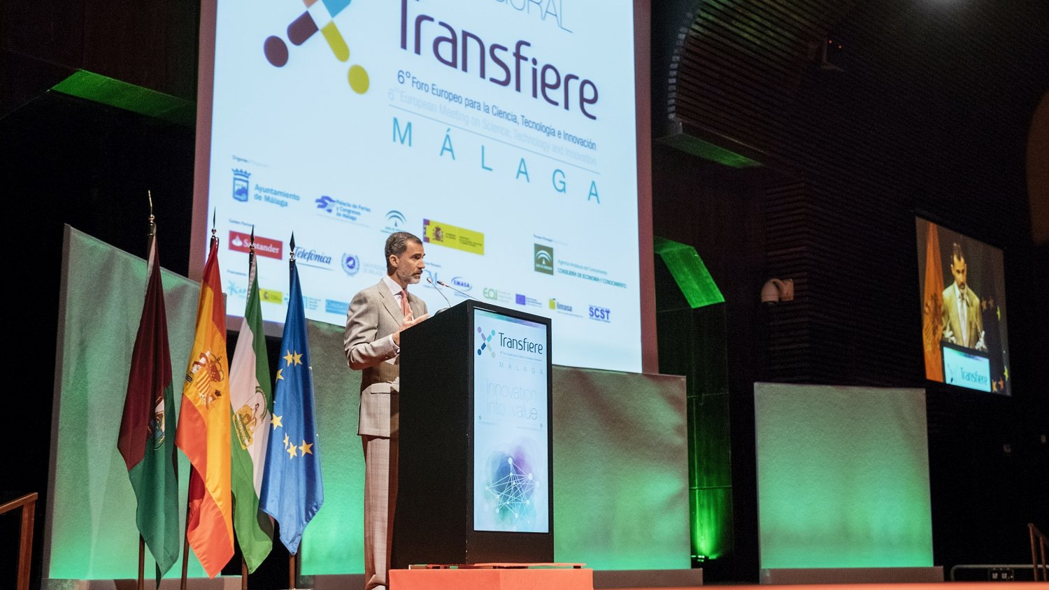 El Rey Felipe VI, presidente de honor del comité organizador de la novena edición del foro Transfiere