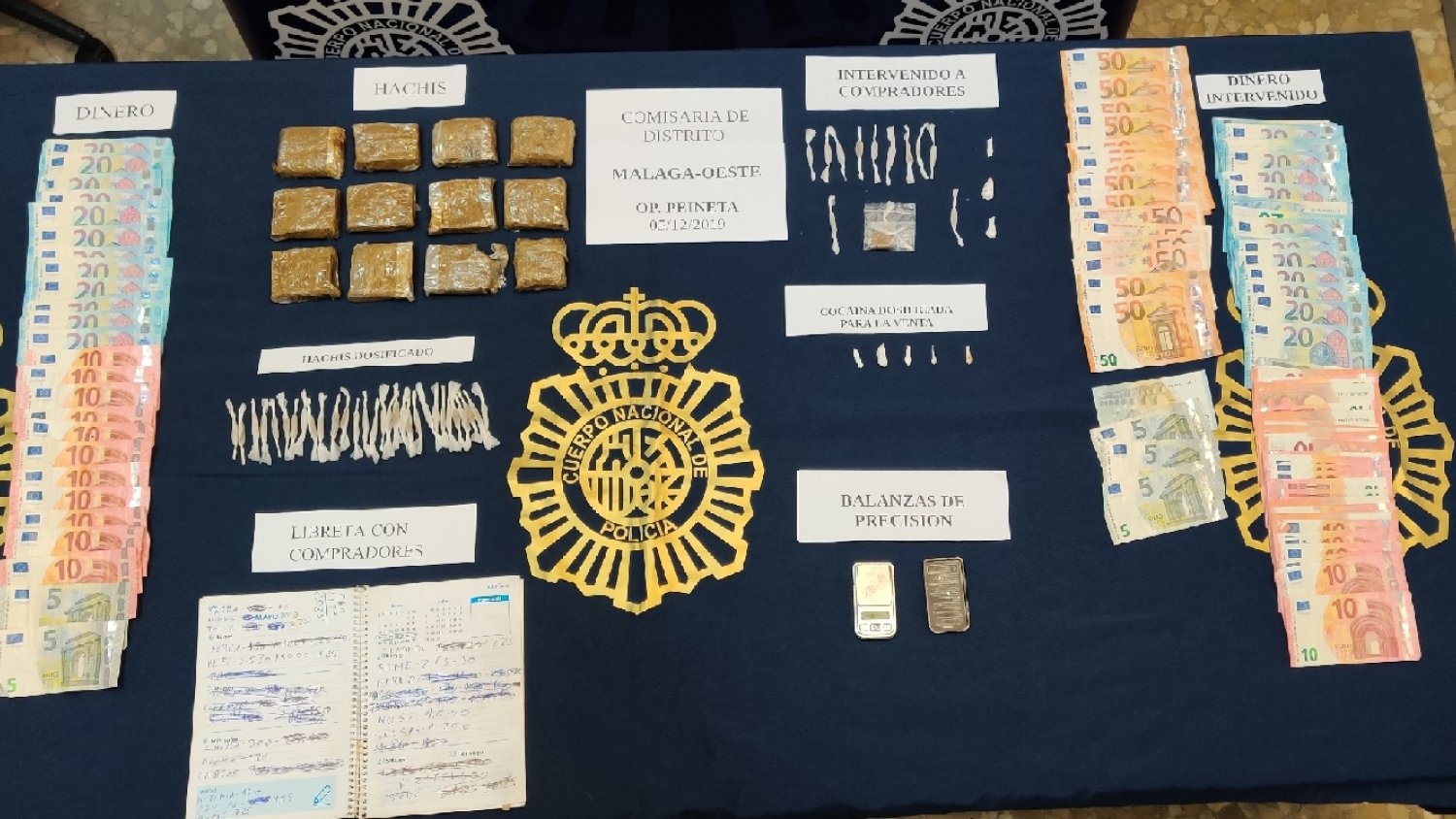Desmantelados en Málaga dos puntos de venta de droga donde menudeaban bajo el reclamo de “porros a un euro”