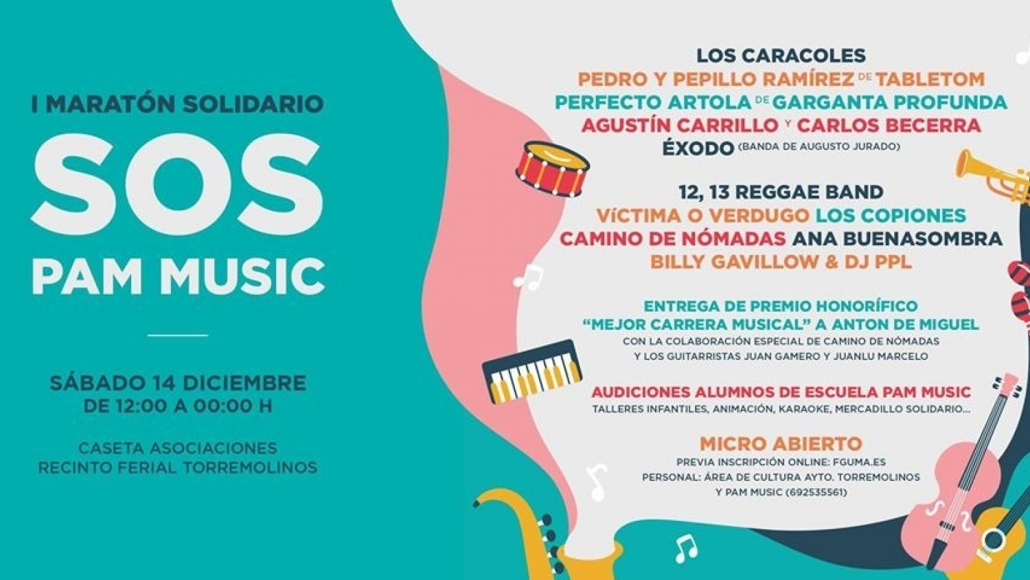 La asociación PAM MUSIC organiza el I Maratón Solidario en Torremolinos