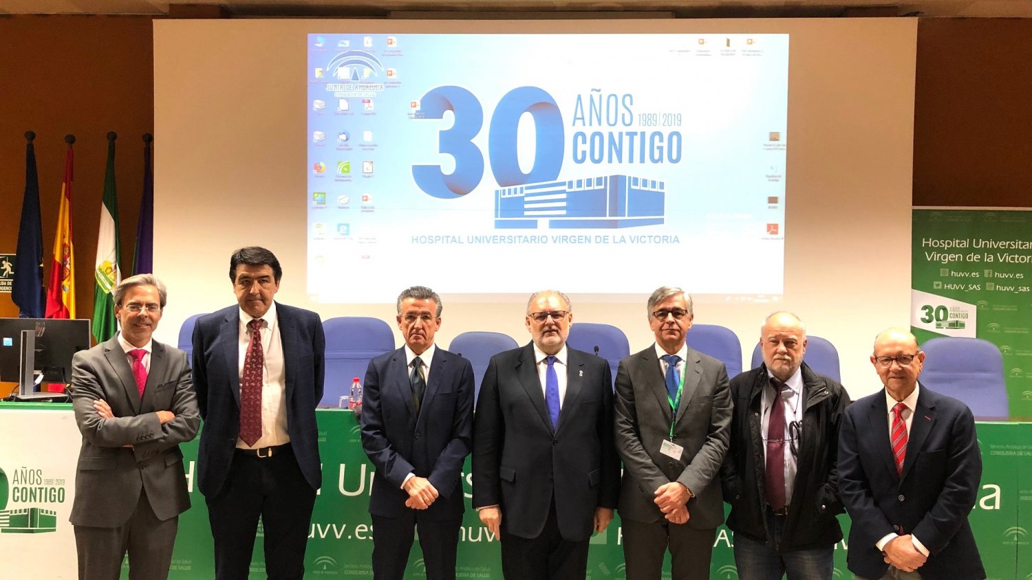 El Hospital Virgen de la Victoria celebra con sus profesionales y exdirectivos su 30 aniversario