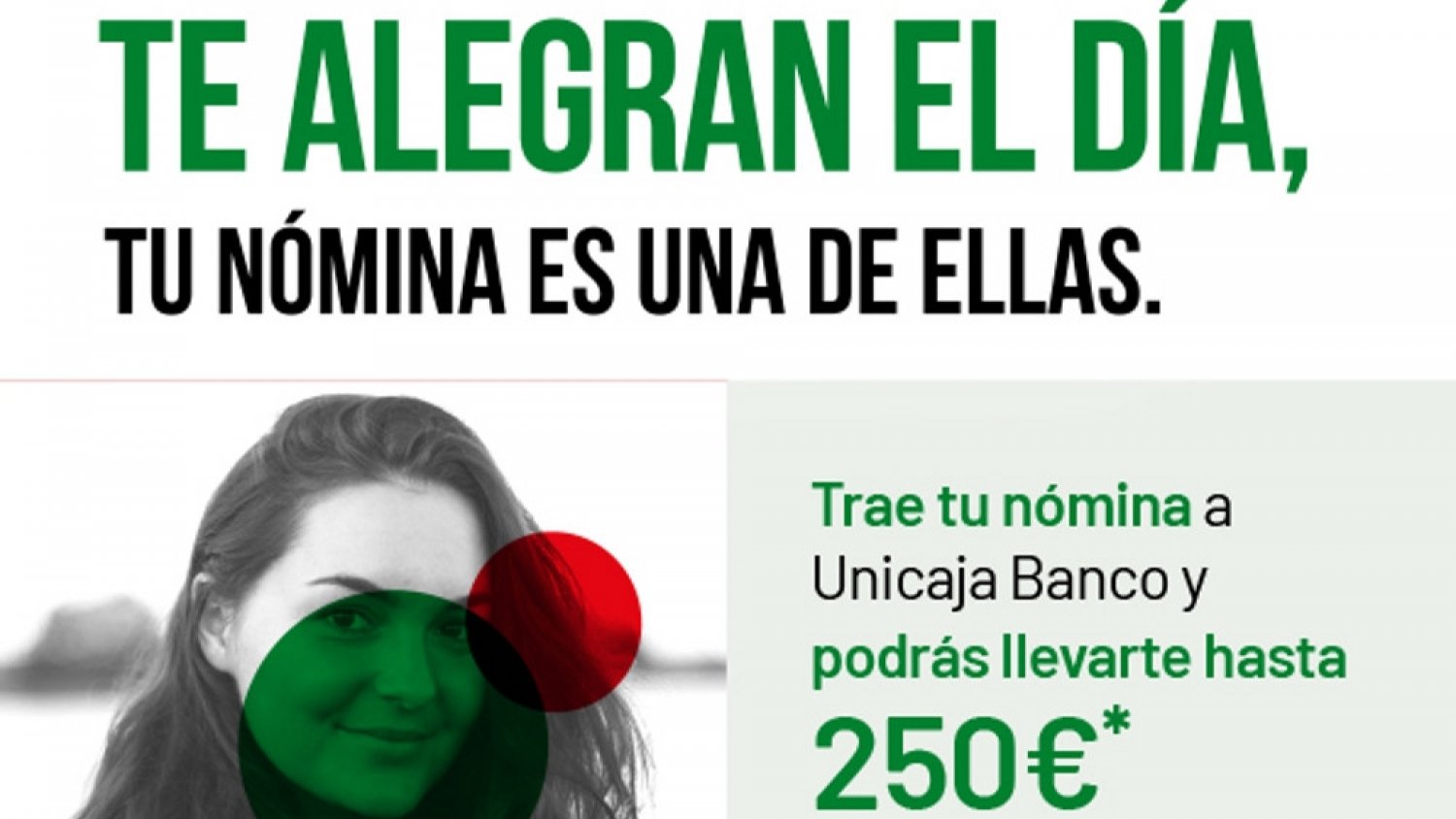 Unicaja Banco vuelve a bonificar la domiciliación de nómina con una tarjeta de hasta 250 euros
