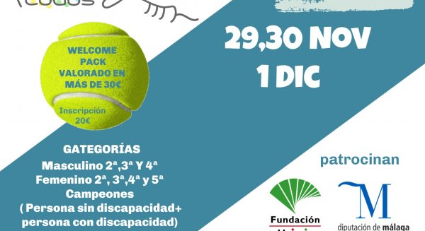 Málaga acoge este fin de semana el II Torneo benéfico de pádel 'Palas para Todos'