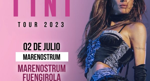 La estrella argentina Tini ofrecerá un concierto el 2 de julio en Marenostrum Fuengirola