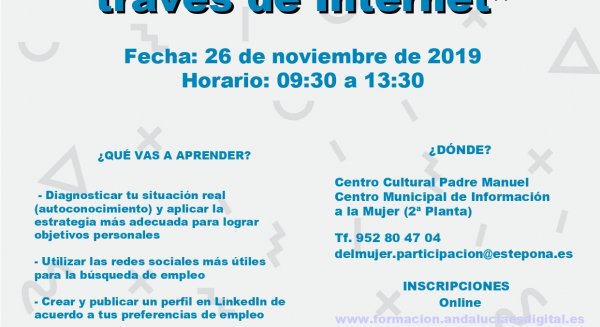 El Ayuntamiento de Estepona impartirá el taller 'Encontrar empleo a través de Internet'
