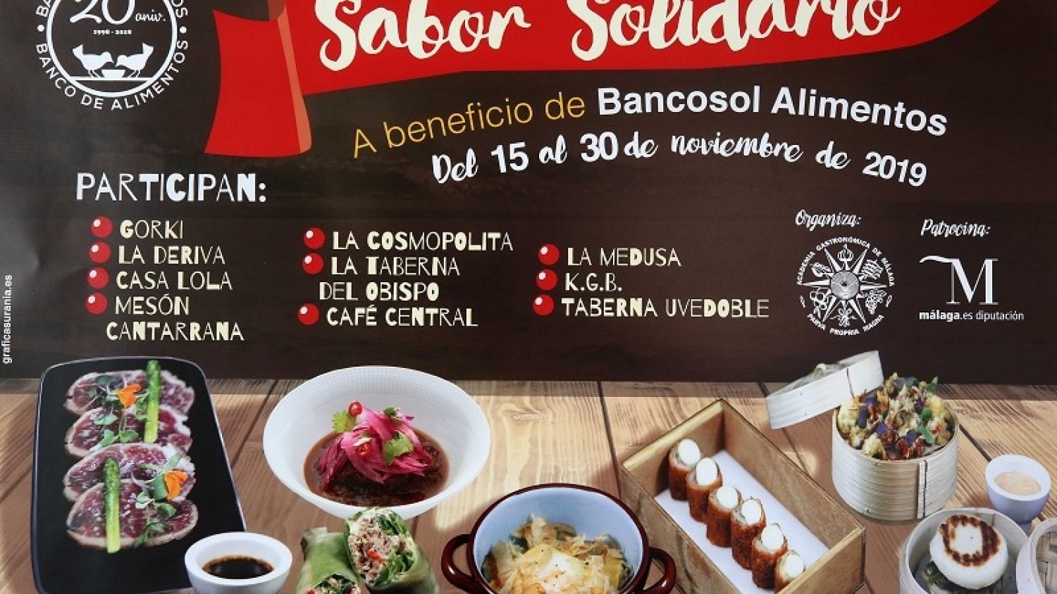 10 restaurantes del centro de Málaga participan en la II edición de “Sabor Solidario” a beneficio de Bancosol