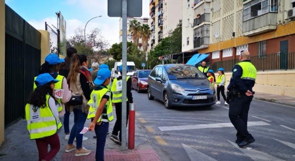 225 escolares de Palma-Palmilla participan en una actividad de concienciación en seguridad vial
