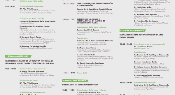 Málaga acoge mañana la V jornada 'Ciudades Sostenibles: conservación viaria del servicio del ciudadano'