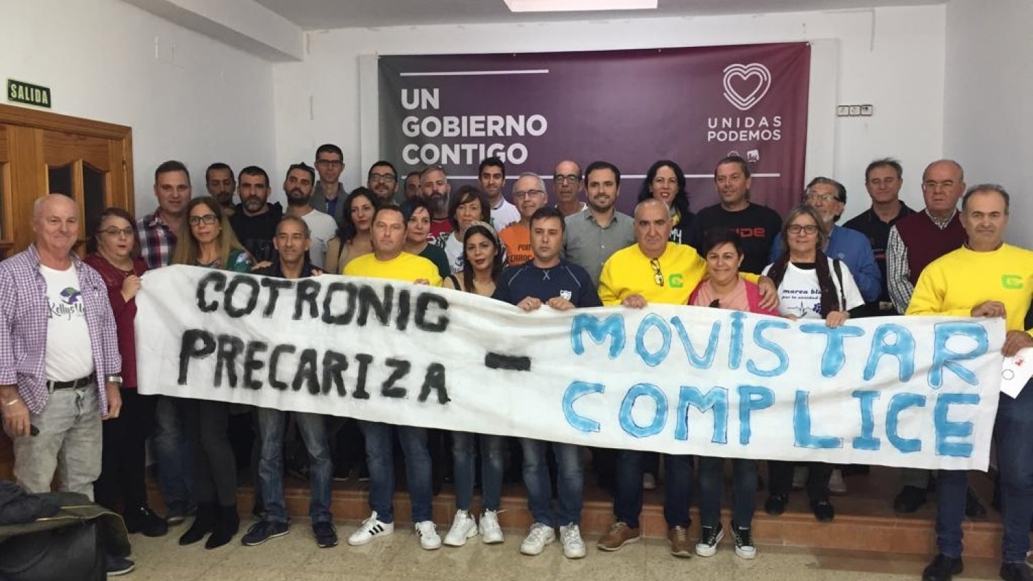 Garzón alerta a los trabajadores de que Unidas es la única garantía para salvaguardar sus derechos y servicios