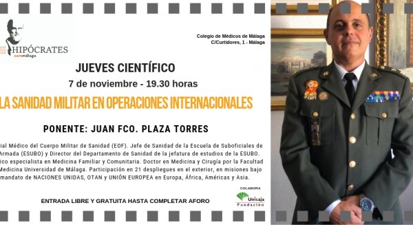 El Colegio de Médicos acoge una conferencia sobre la sanidad militar en las operaciones internacionales