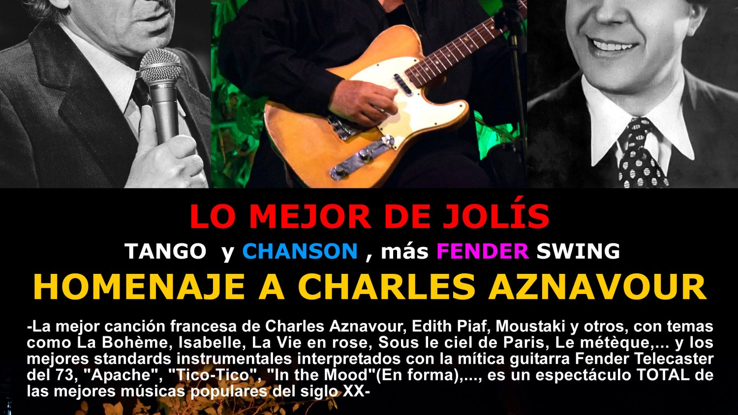 Jolís rinde homenaje al tango y la canción francesa este sábado en Torremolinos
