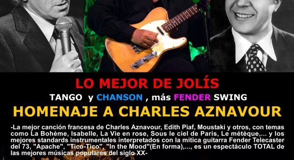 Jolís rinde homenaje al tango y la canción francesa este sábado en Torremolinos