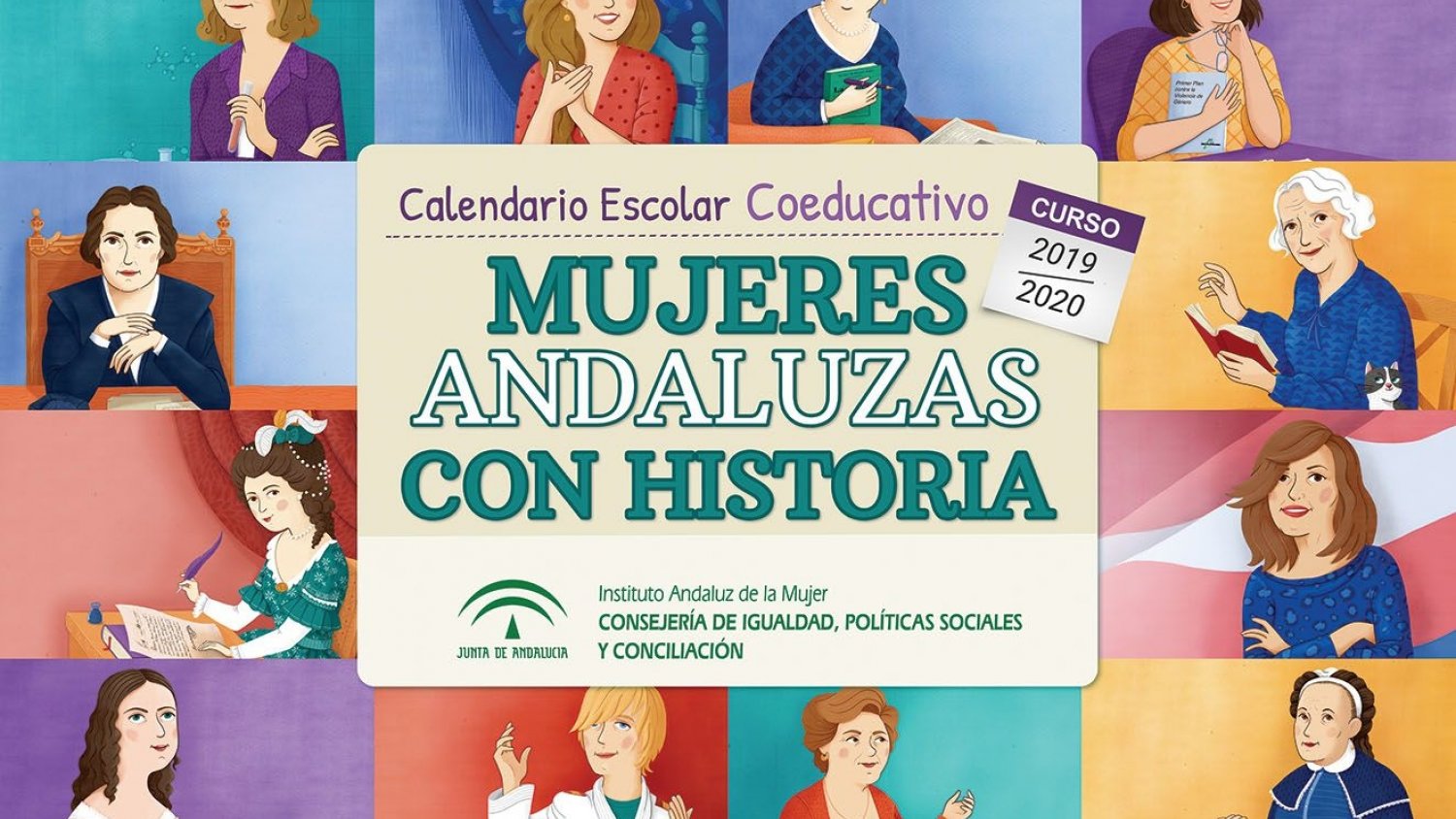 El IAM elabora un calendario coeducativo donde visibiliza la figura de 12 mujeres andaluzas