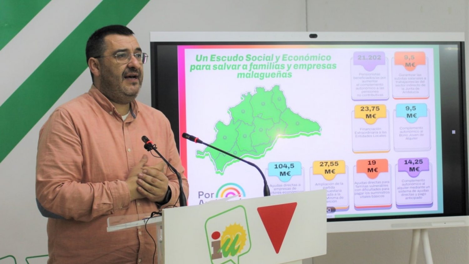 Por Andalucía propone un escudo social de 212 millones para paliar los efectos de la crisis