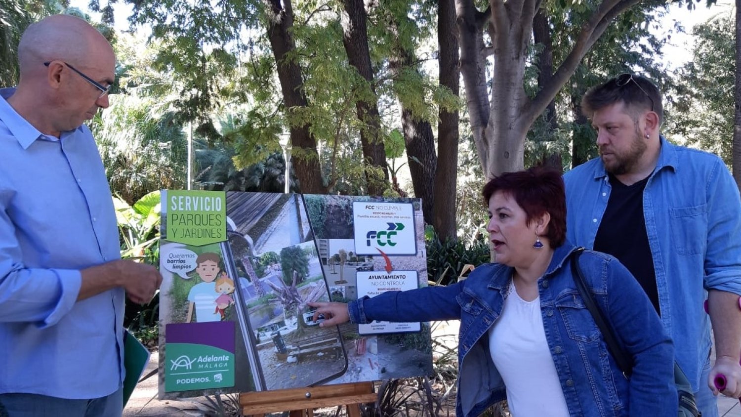 Adelante culpa a la delegada de Medio Ambiente del mal estado de los parques y jardines