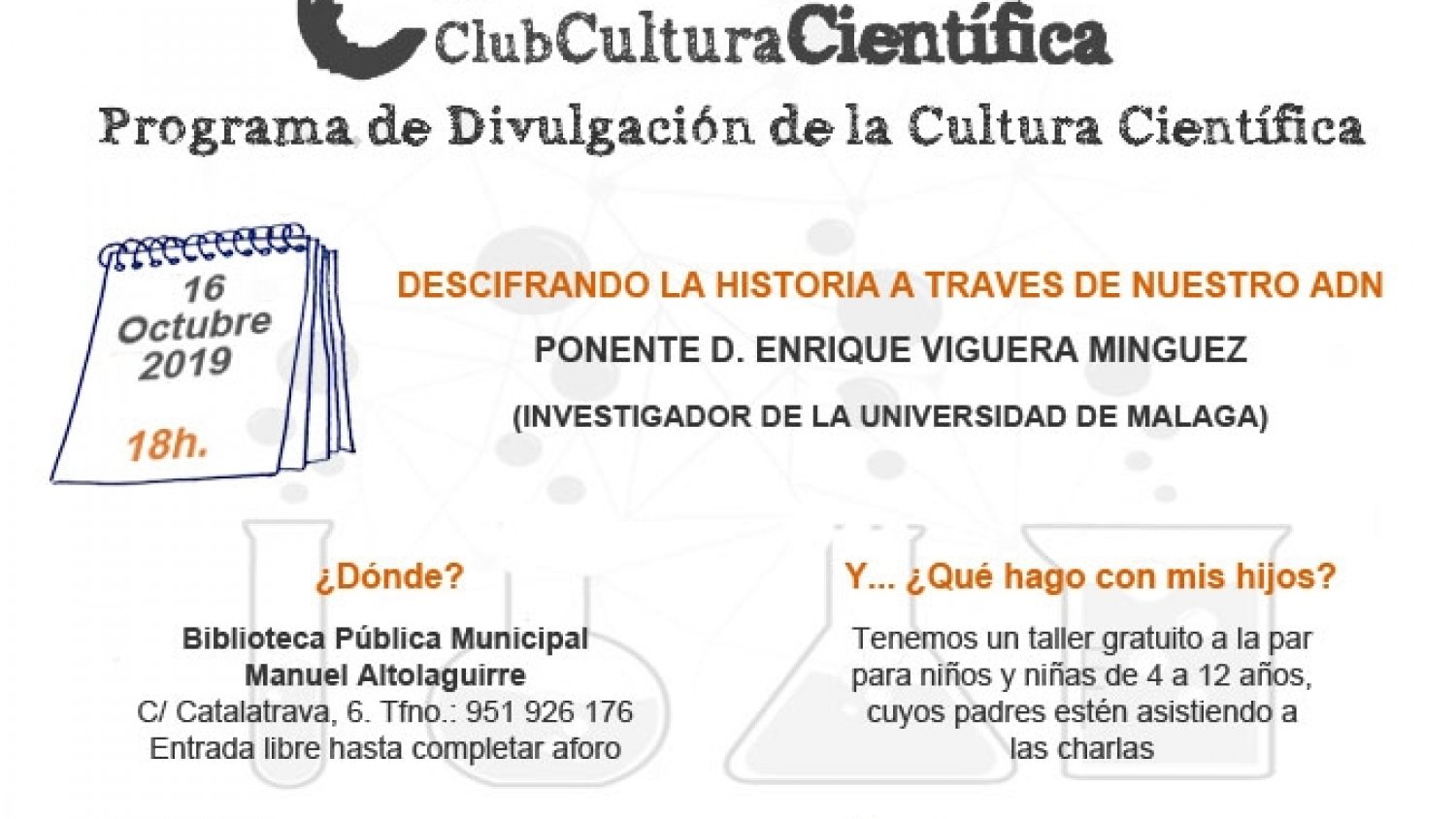 El C3 Club de Cultura Científica comienza con la conferencia 'Descifrando la historia a través de nuestro ADN'