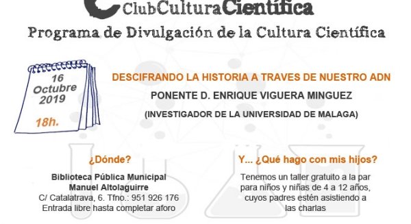 El C3 Club de Cultura Científica comienza con la conferencia 'Descifrando la historia a través de nuestro ADN'