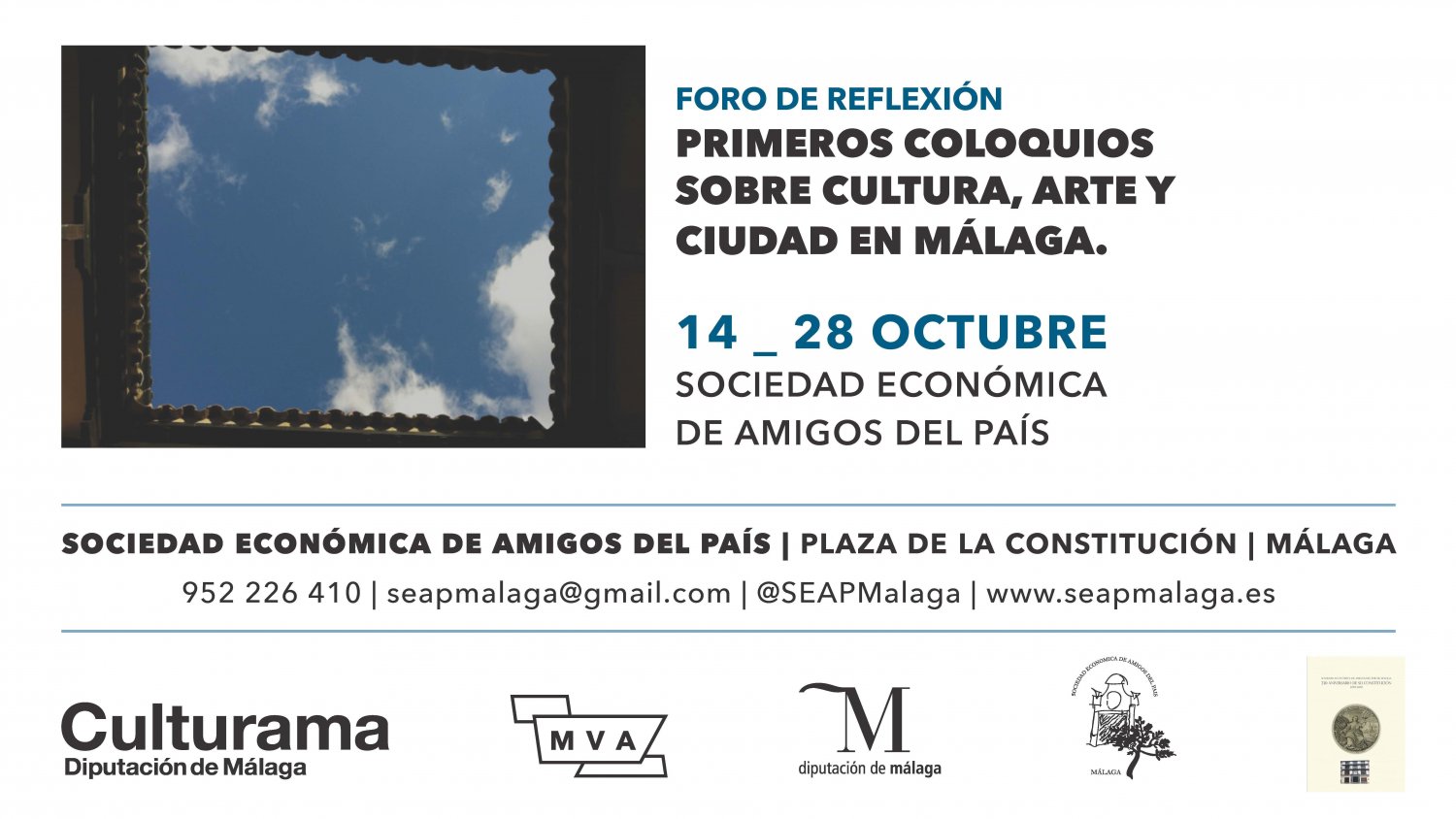 La Diputación de Málaga impulsa el I 'Foro de Reflexión sobre cultura, arte y ciudad en Málaga'