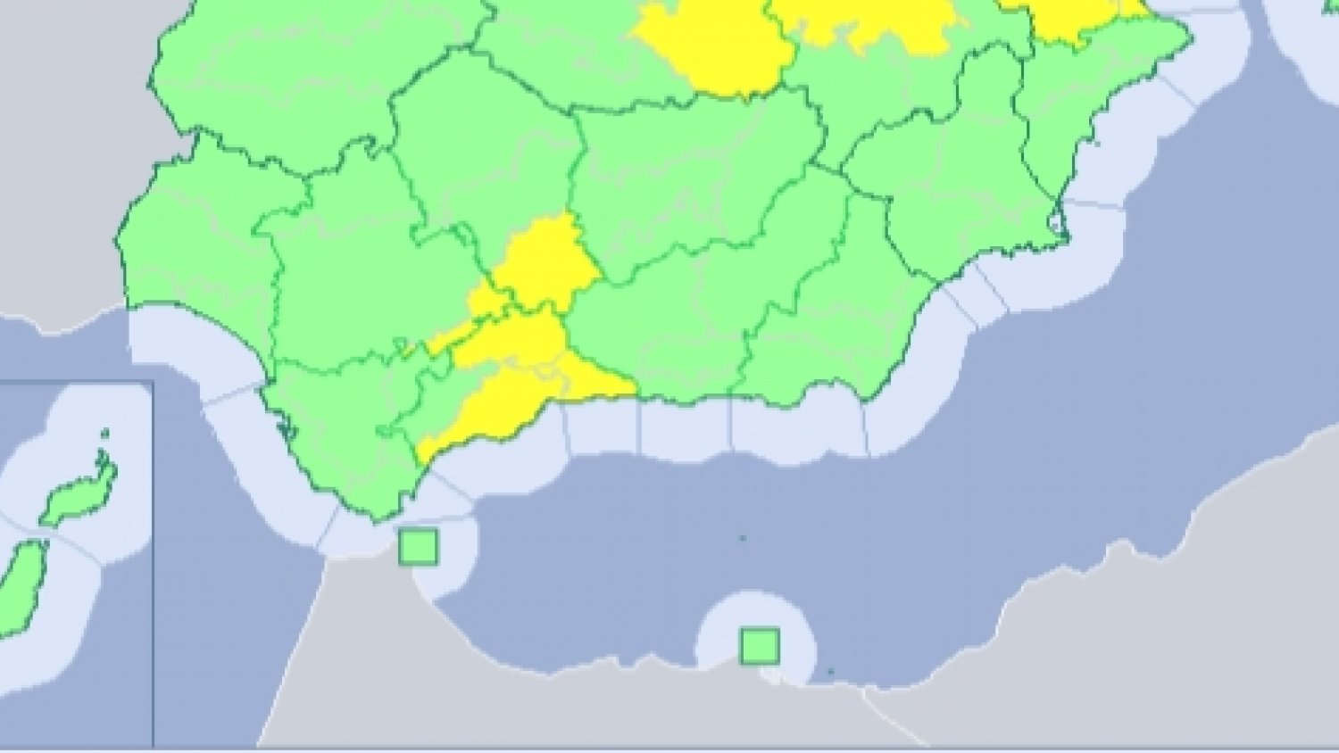La Aemet activa el aviso amarillo en Málaga por fuertes lluvias