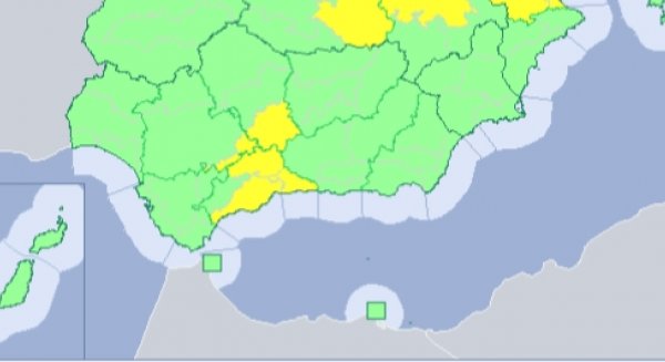 La Aemet activa el aviso amarillo en Málaga por fuertes lluvias