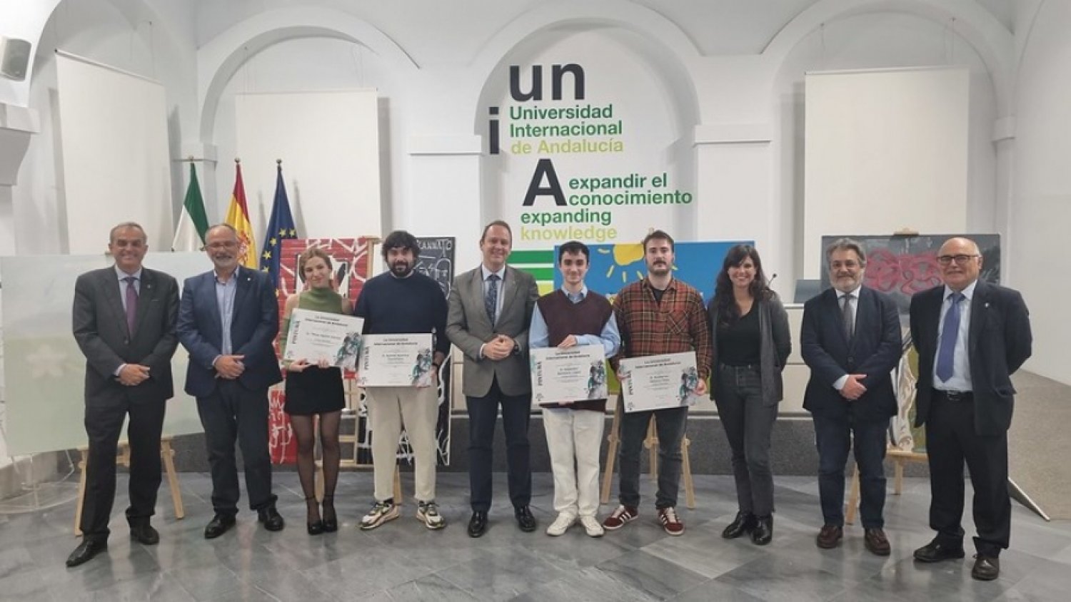 La Internacional de Andalucía entrega su IX Premio de Pintura a cuatro jóvenes artistas universitarios