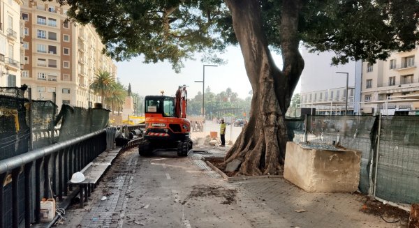 La Junta comienza a pavimentar el último tramo de la Alameda Principal de Málaga