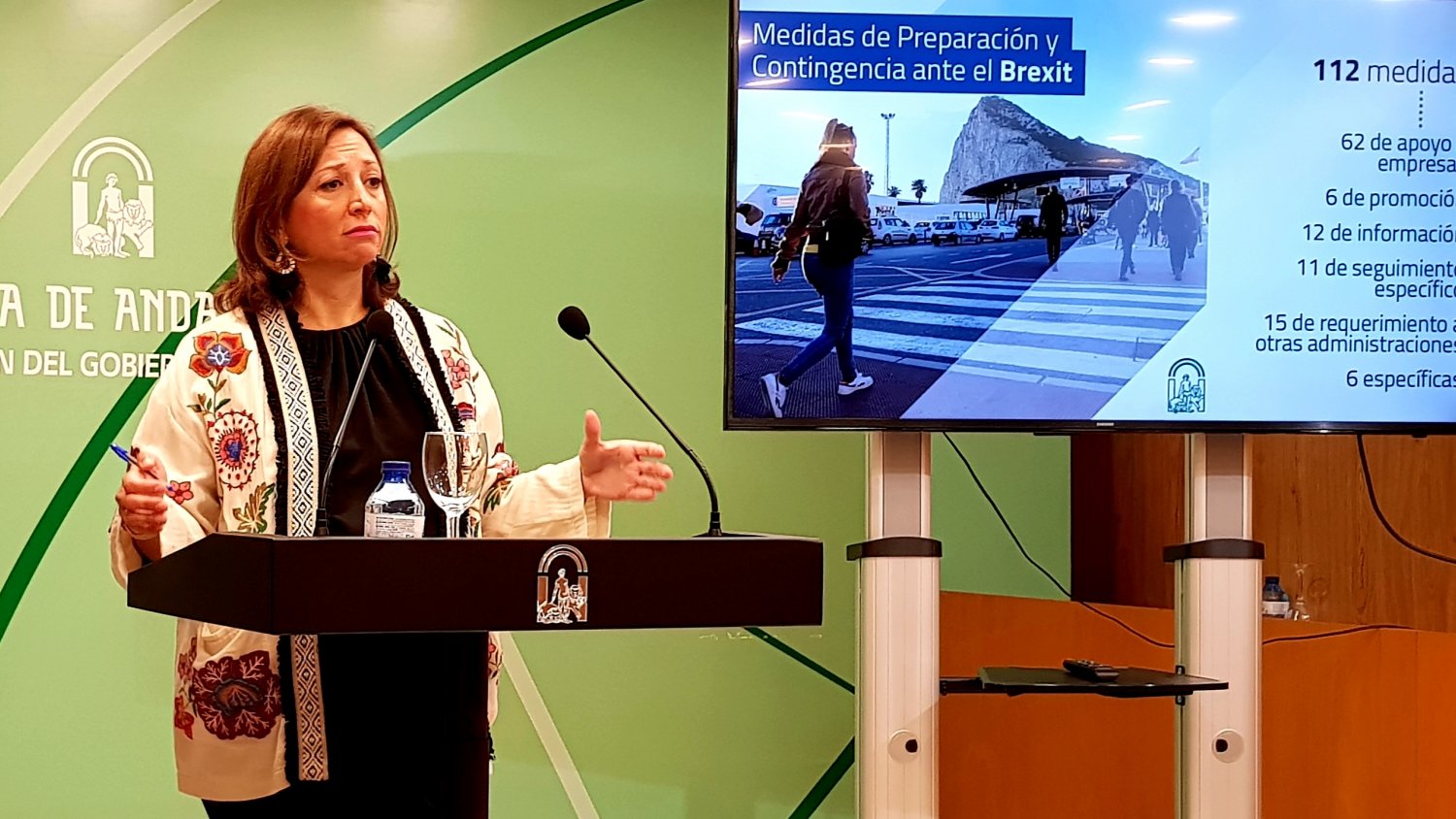 Patricia Navarro asegura que el paquete de 112 medidas aprobado por el Gobierno andaluz servirá para paliar los efectos del Brexit