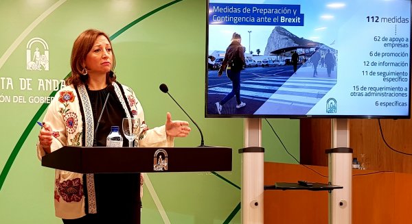 Patricia Navarro asegura que el paquete de 112 medidas aprobado por el Gobierno andaluz servirá para paliar los efectos del Brexit