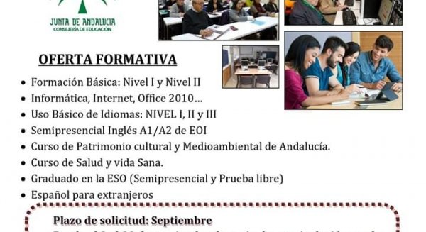 Abierto el periodo de matriculación del Centro de Educación de Adultos de Campillos hasta el 30 de septiembre