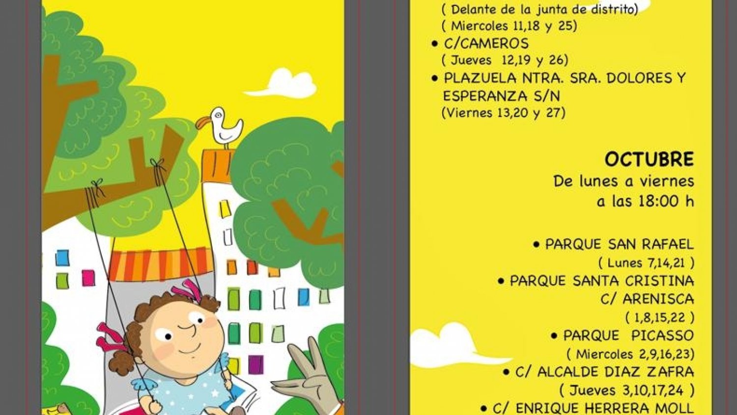 Cruz de Humilladero dispondrá de cuentacuentos infantiles gratuitos en los parques del distrito