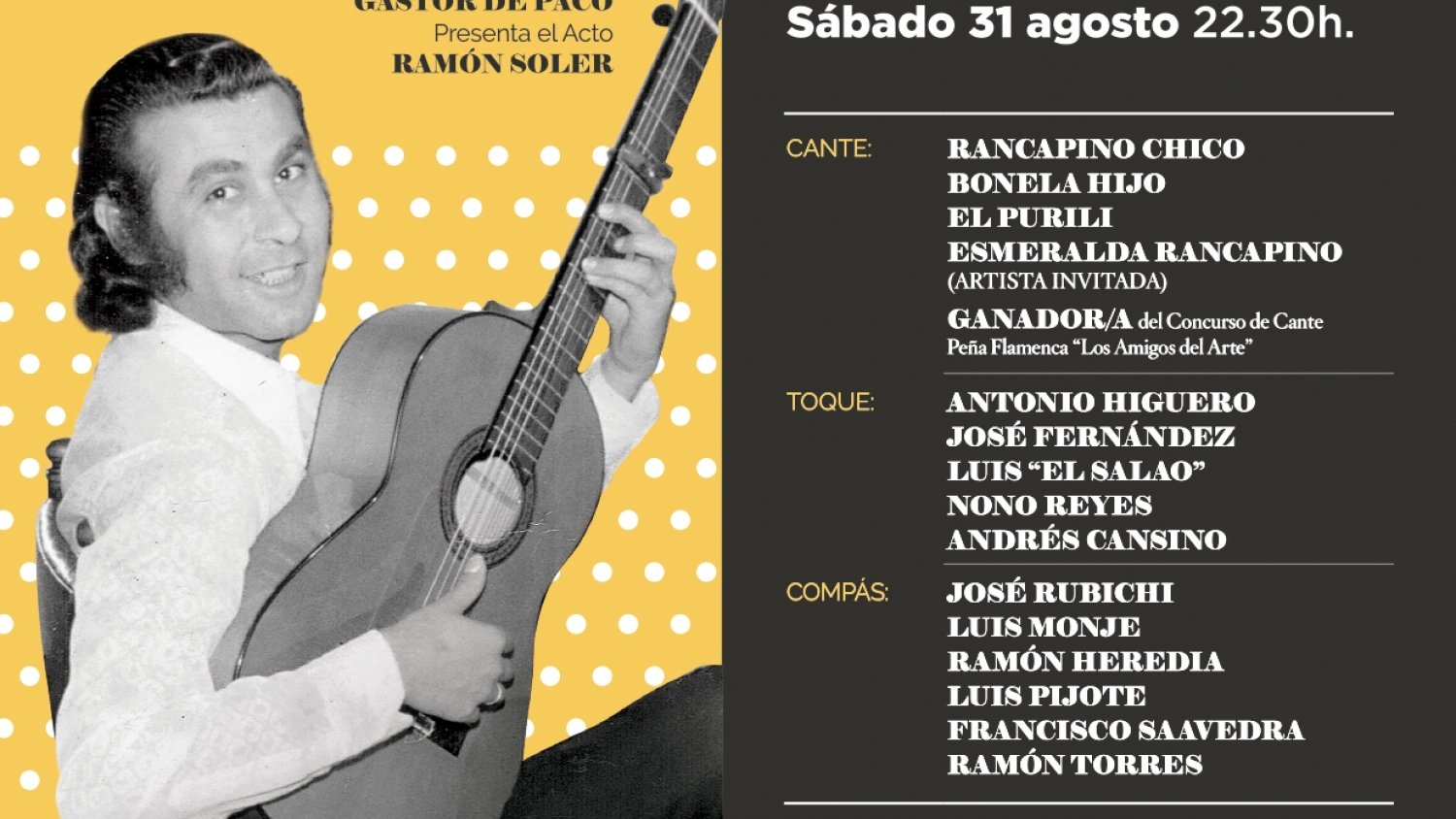 El 'XXXI Festival Flamenco de Torremolinos' reunirá el 31 de agosto a más de 20 artistas sobre el escenario