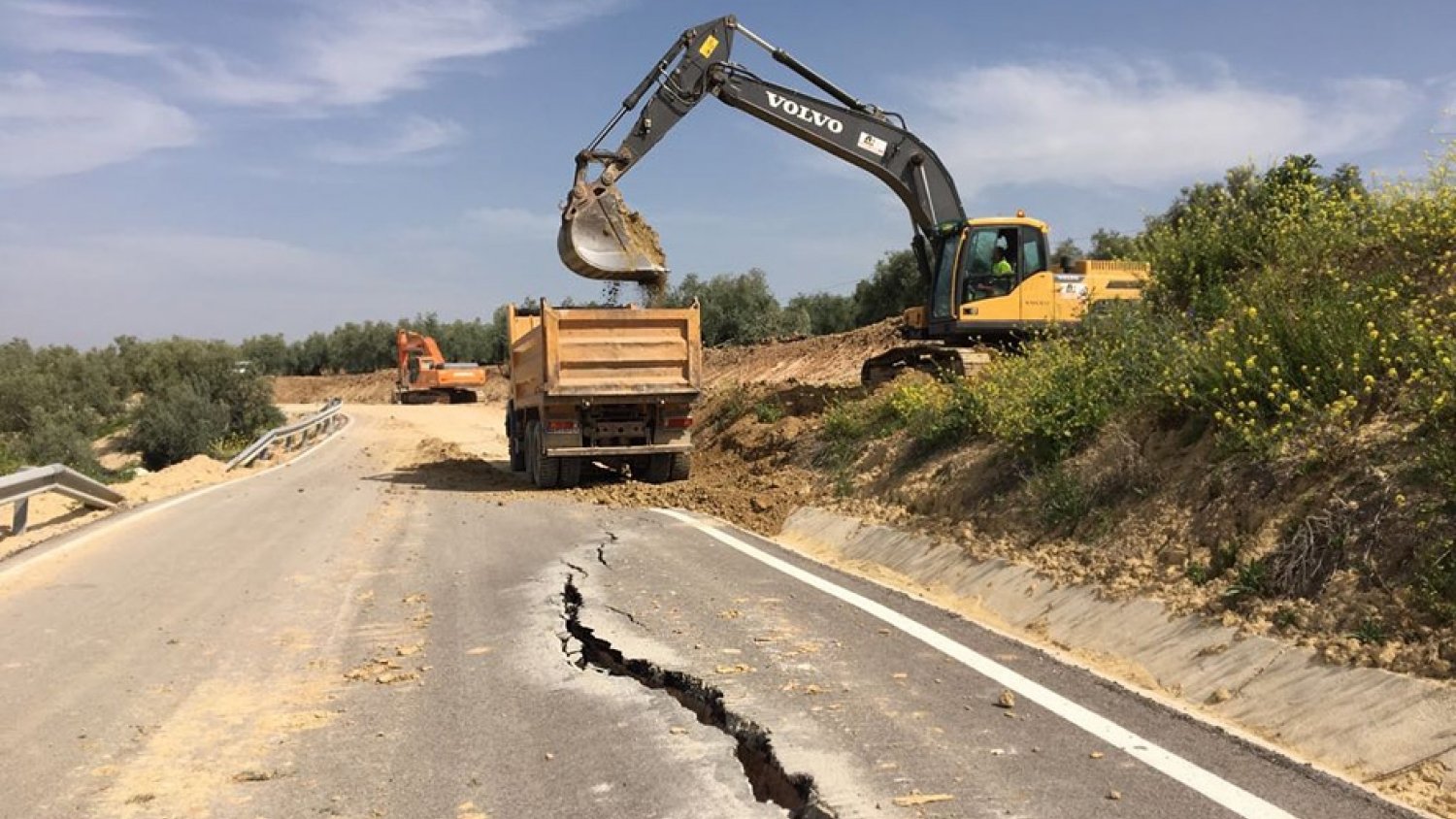 Fomento ejecuta obras en nueve carreteras de la provincia de Málaga para reparar los daños de los temporales