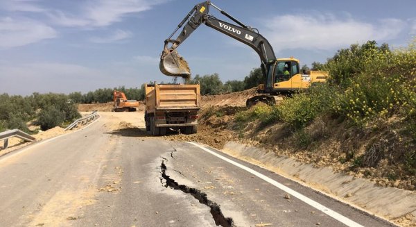 Fomento ejecuta obras en nueve carreteras de la provincia de Málaga para reparar los daños de los temporales