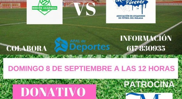 El Club Rincón-Axarquía Veteranos y Málaga C.F Forever disputarán un partido de fútbol solidario a beneficio de la Asociación Española contra el Cáncer