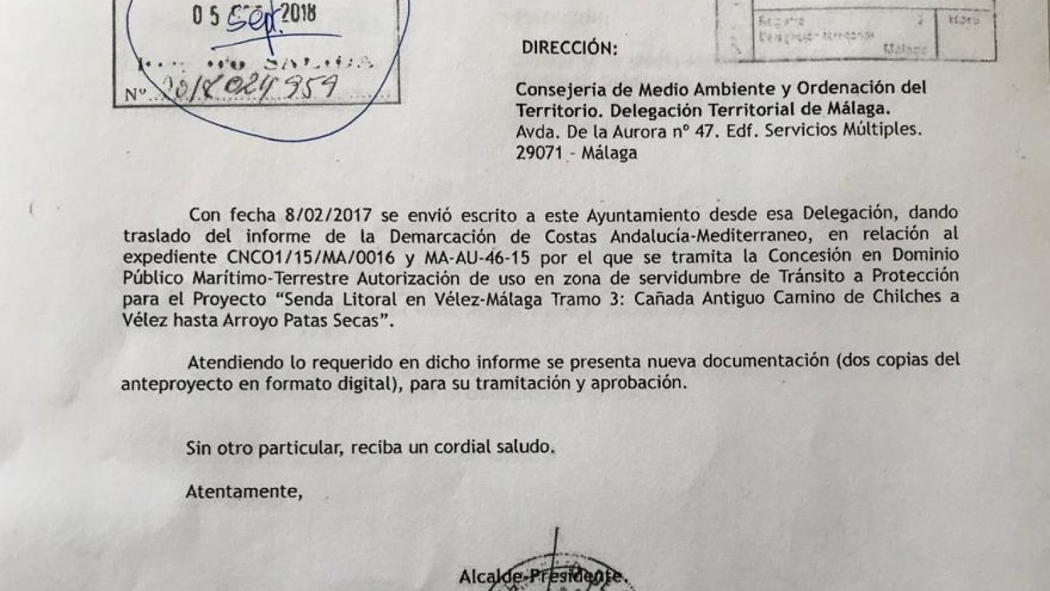 El Ayuntamiento recepcionará las obras del primer tramo de la Senda Litoral la próxima semana