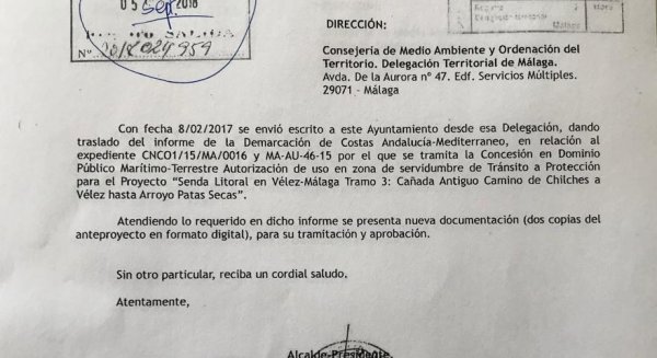 El Ayuntamiento recepcionará las obras del primer tramo de la Senda Litoral la próxima semana