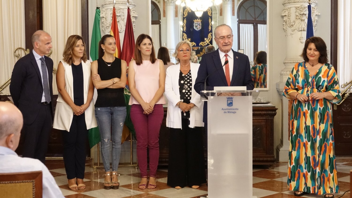 Adefa Calvo es presentada como pregonera de la Feria de Málaga 2019 en el Ayuntamiento de Málaga