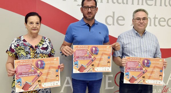 Antequera llevará a cabo la octava edición de la 'Campaña Solidaria de Recogida de Material Escolar' hasta el 15 de septiembre