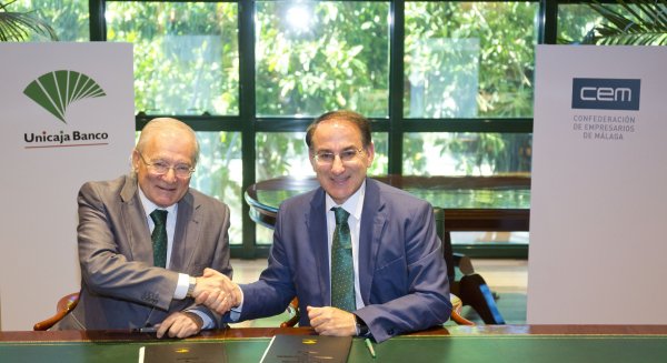 Unicaja Banco renueva su acuerdo con CEM para “fomentar inversiones y el emprendimiento en Málaga” y abre una línea de financiación de 700 millones