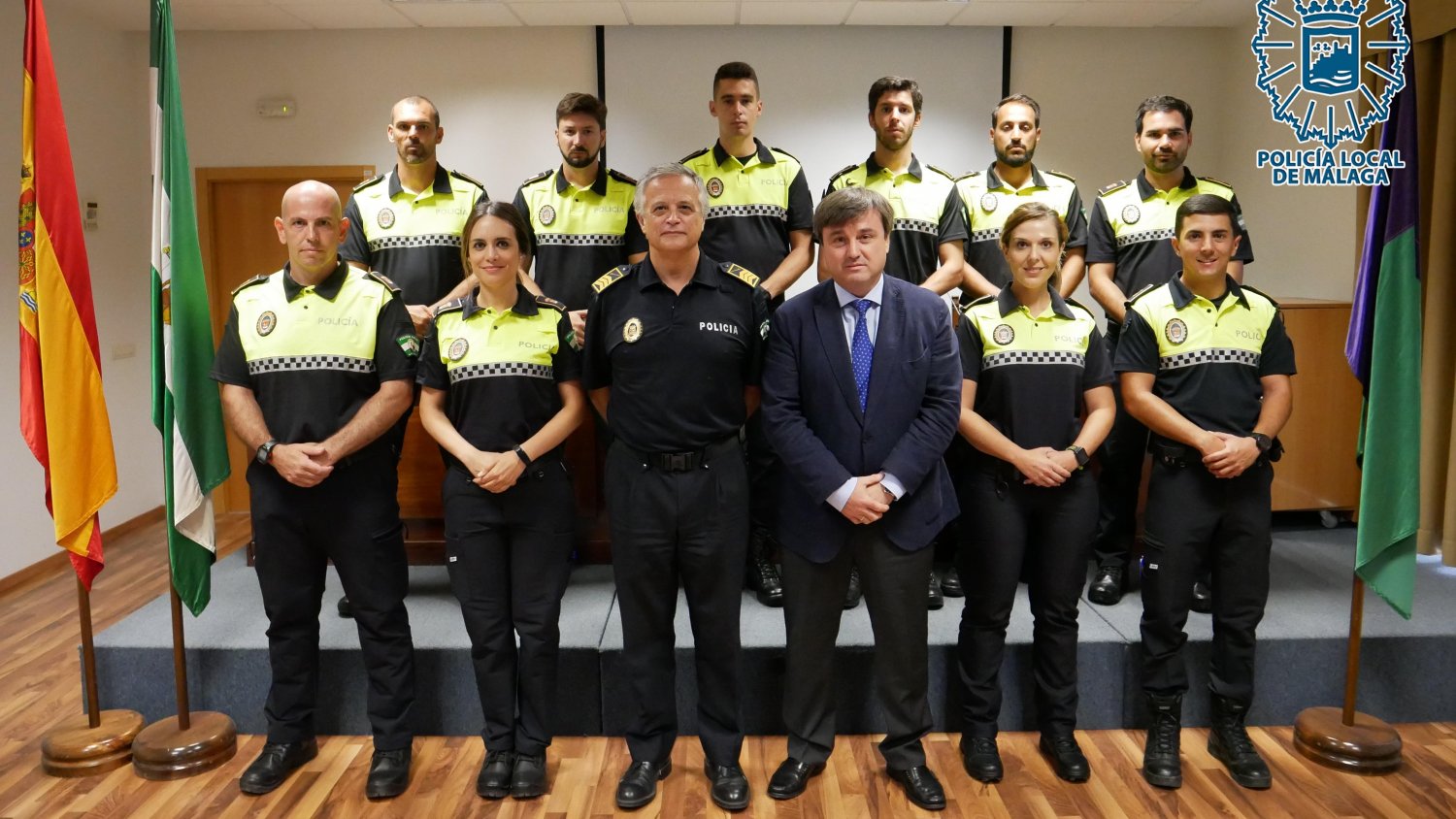 Diez miembros de la 'XIV promoción de la Policía Local de Málaga' comienzan a realizar sus servicios en fase de prácticas