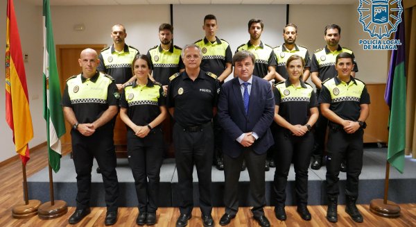 Diez miembros de la 'XIV promoción de la Policía Local de Málaga' comienzan a realizar sus servicios en fase de prácticas