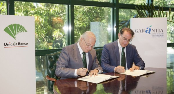 Unicaja Banco y Garántia firman un nuevo acuerdo para impulsar la financiación de pymes y autónomos