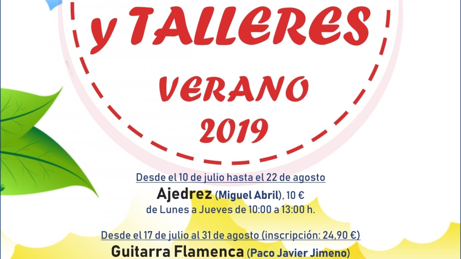El Ayuntamiento de Estepona abre el plazo de inscripción en los Cursos de Verano de la Delegación Cultura