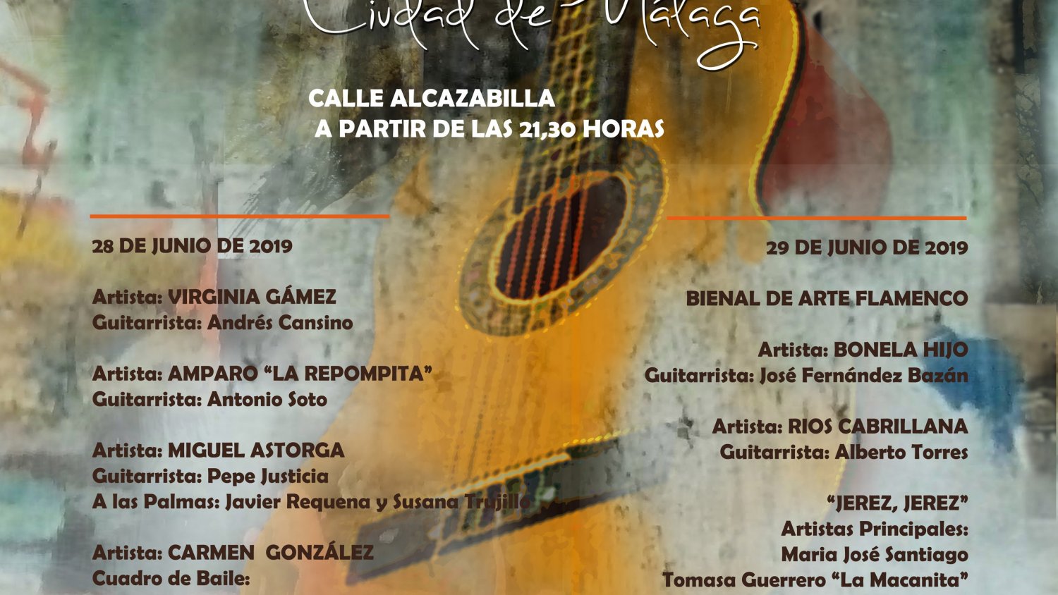 Da comienzo la 40º edición del festival gratuito de flamenco 'Ciudad de Málaga' en Calle Alcazabilla