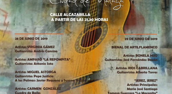 Da comienzo la 40º edición del festival gratuito de flamenco 'Ciudad de Málaga' en Calle Alcazabilla
