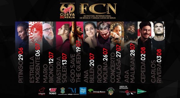 El Festival ‘Cueva de Nerja’ dará inicio este sábado con la actuación de Pitingo