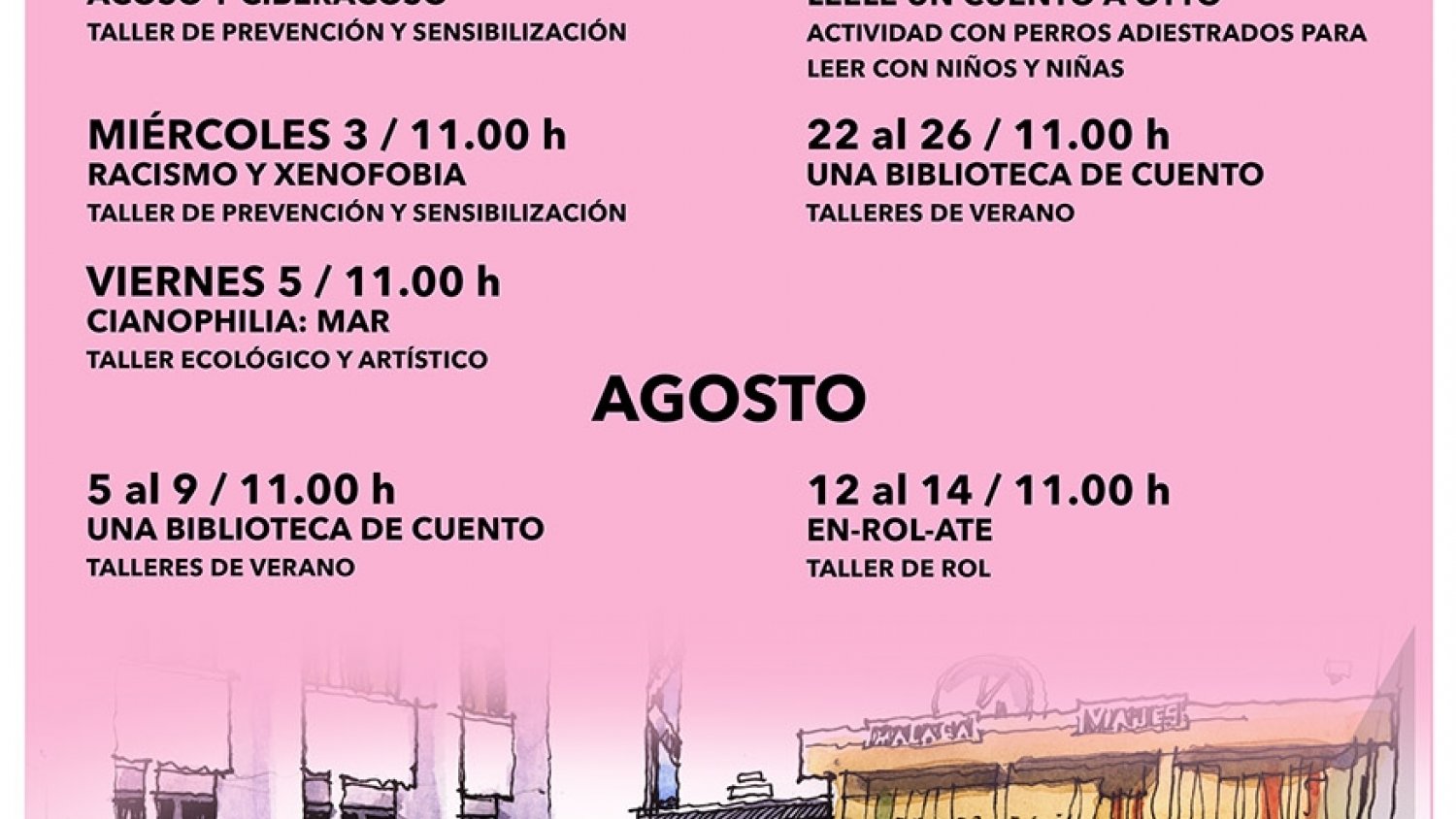 La Biblioteca Cánovas del Castillo centra sus actividades de verano en la prevención contra el ciberacoso y el racismo, cuentacuentos y manualidades