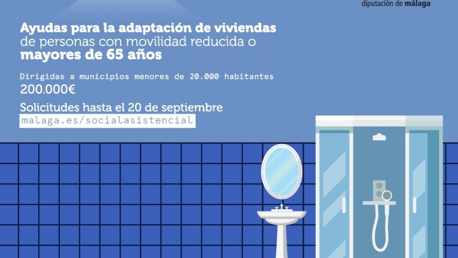 Los mayores de 65 años y las personas con movilidad reducida ya pueden solicitar las ayudas de la Diputación para adaptar sus viviendas