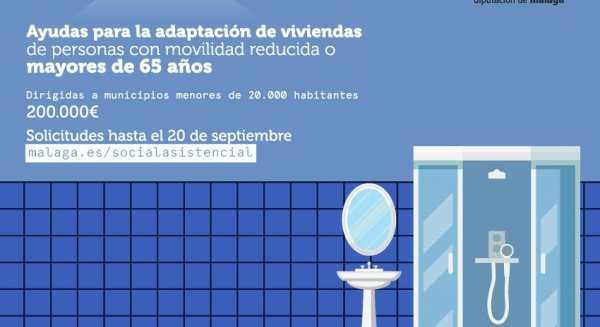 Los mayores de 65 años y las personas con movilidad reducida ya pueden solicitar las ayudas de la Diputación para adaptar sus viviendas